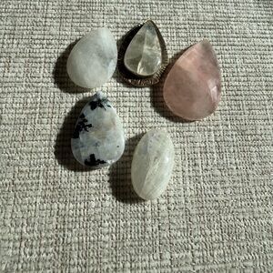 Moonstone & Rose Quartz Gemstone Cabochons